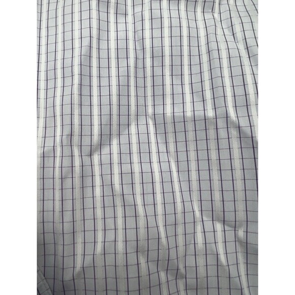 Hugo Boss Size 17.5 34 35, 44 Men lavender Striped Button-Down Pocket Shirt - Picture 2 of 9